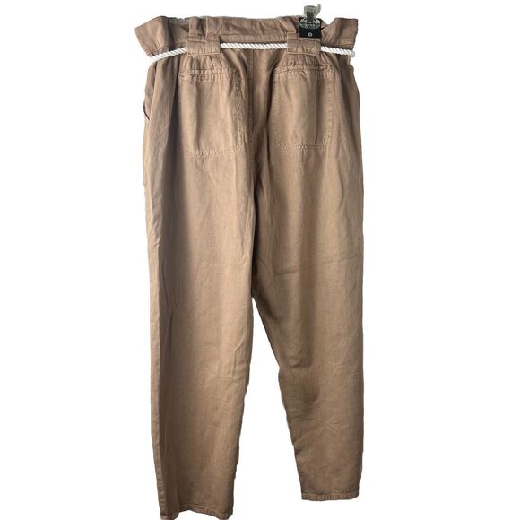 NWT BLANKNYC Womens Straight Leg Paperbag Pants with Rope Belt Size XL - Picture 7 of 10